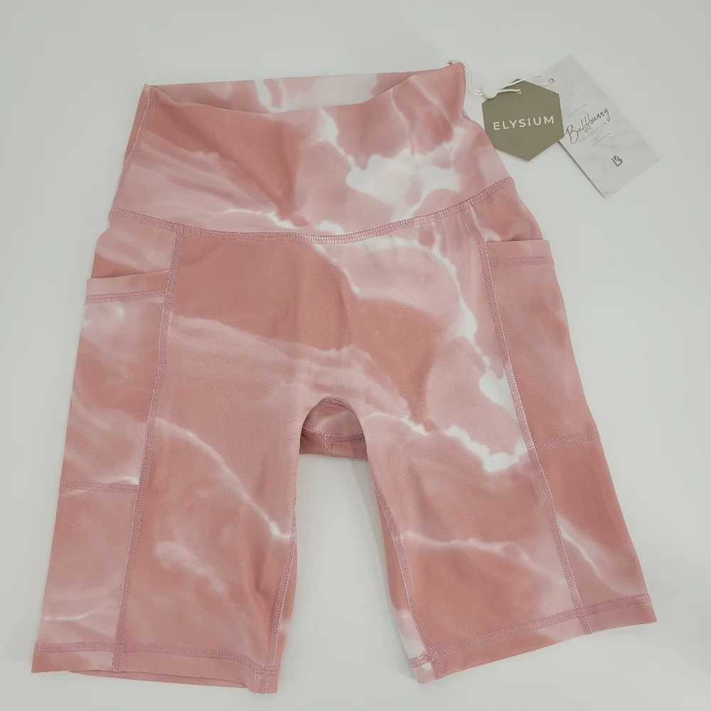 BuffBunny Limitless Biker Shorts Size XS Rose Quartz Pockets NEW